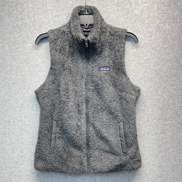 Patagonia Retro Pile Fleece Full Zip Vest Womens Medium Grey Sleeveless 25216 - Picture 1 of 15